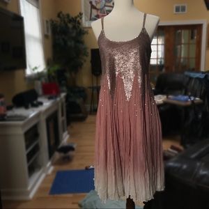 NWOT FREE PEOPLE MAUVE OMBRÉ DRESS